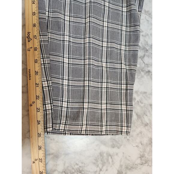 Ava & Viv Women's Gray Plaid High Rise Stretch Ankle Tapered Pants Size 22 - Picture 8 of 8